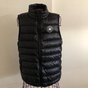 Converse All Star Black Core Down Puffer Vest Jacket Size S